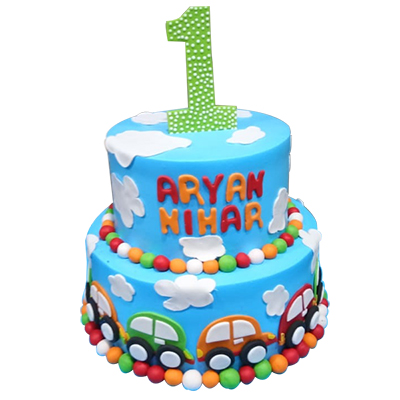 "Designer Fondant Cake -3 Kgs (2 step) - Click here to View more details about this Product